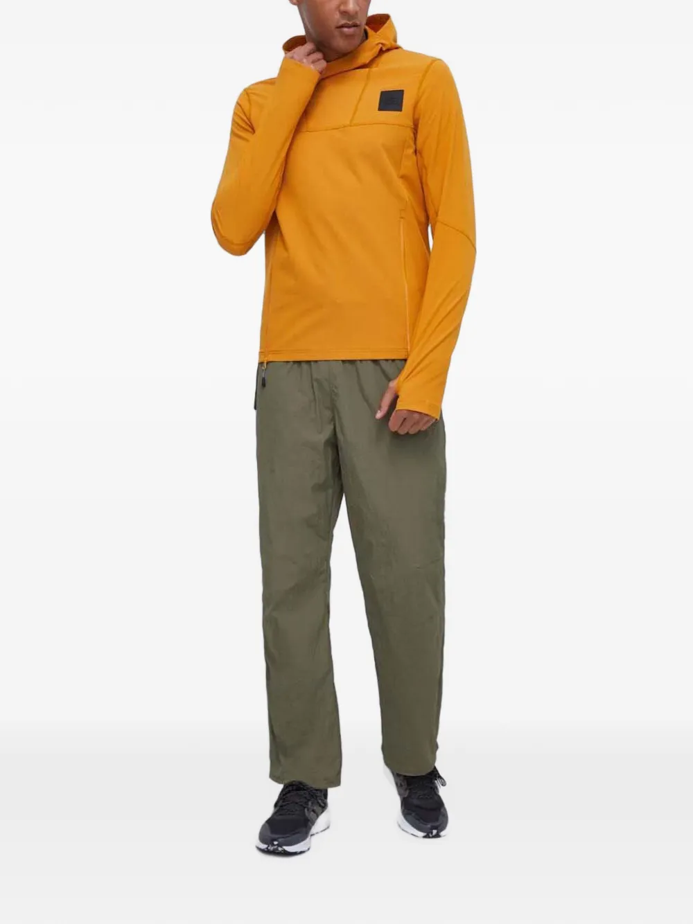The North Face Hoodie met logopatch Geel