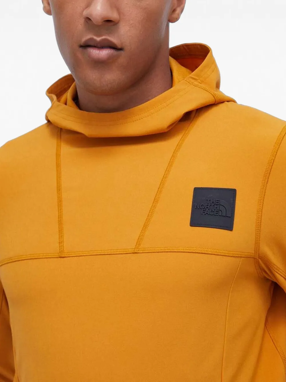 The North Face Hoodie met logopatch Geel