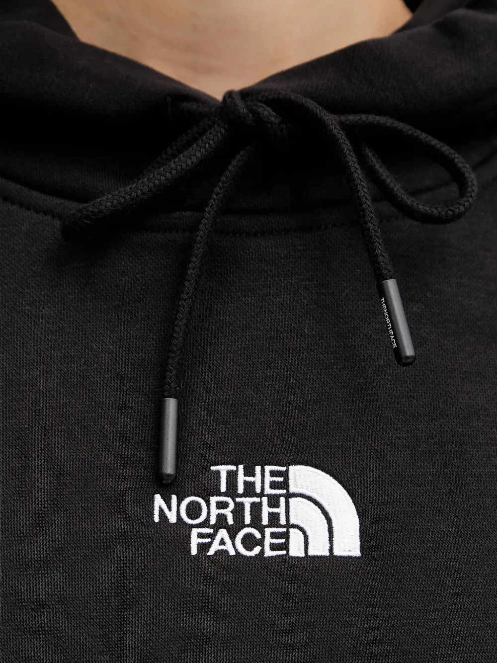 The North Face Essential mini-jurk met trekkoord en capuchon Zwart