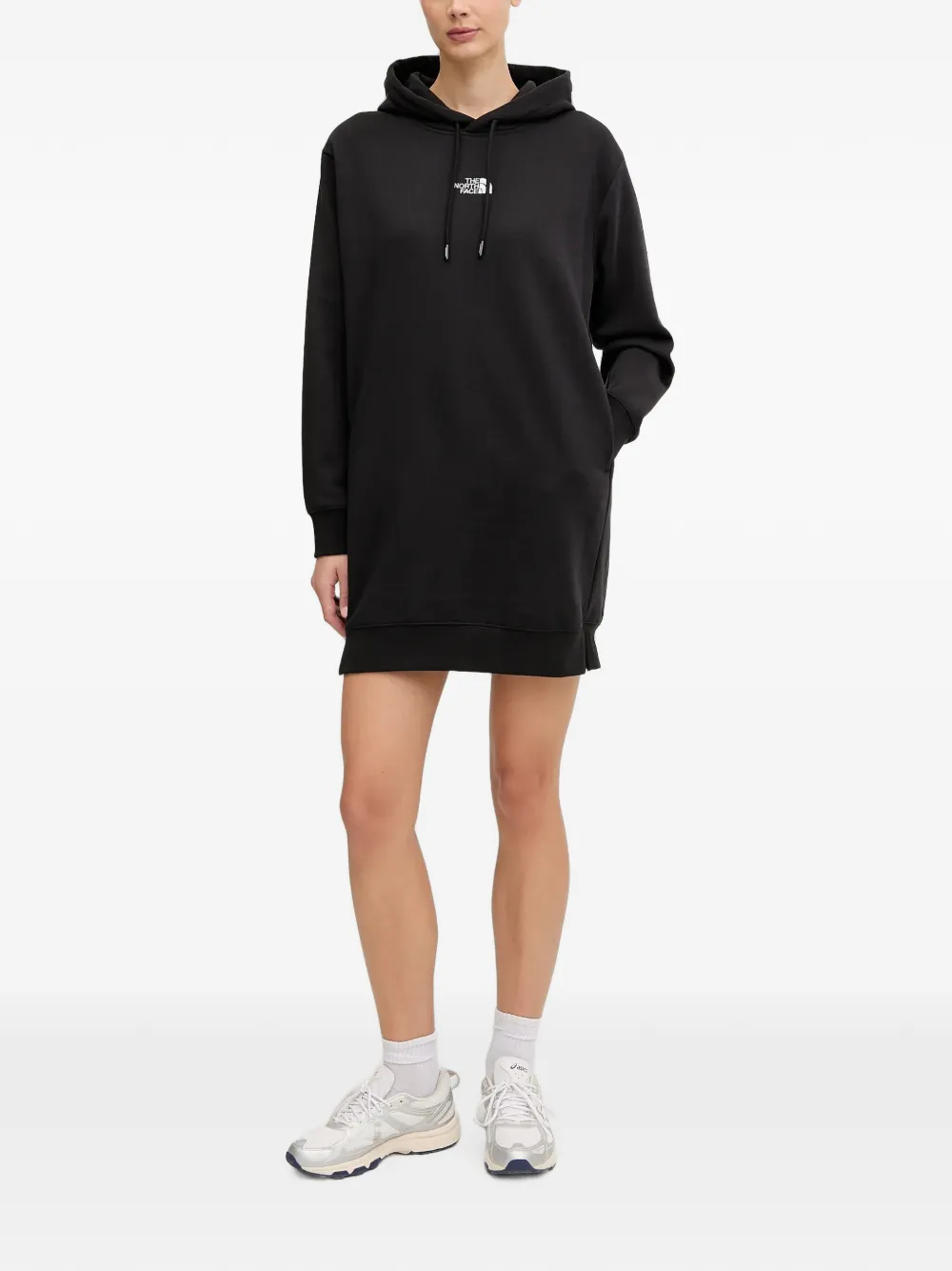 The North Face Essential mini-jurk met trekkoord en capuchon Zwart