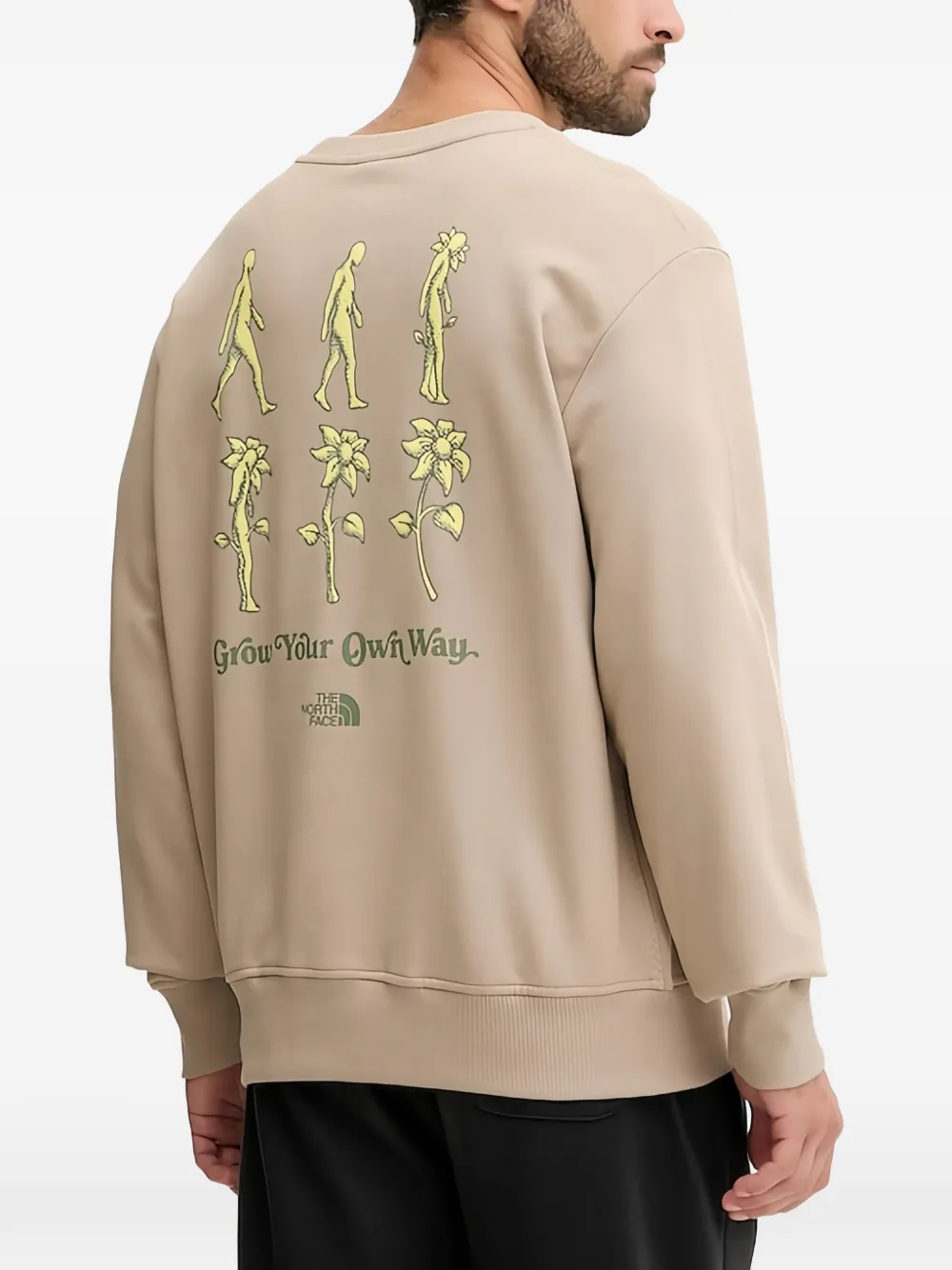 The North Face Sweater met print Beige
