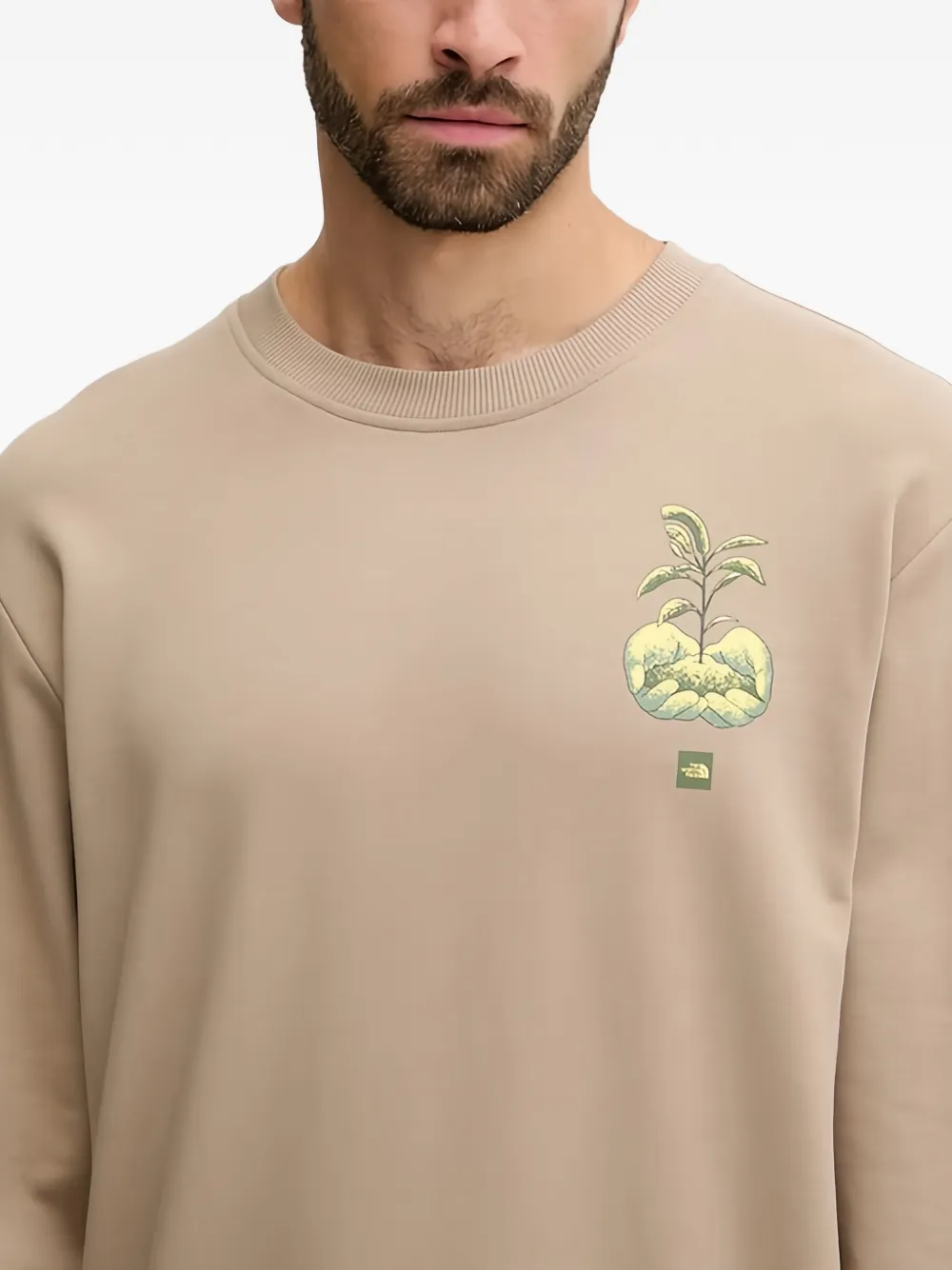 The North Face Sweater met print Beige