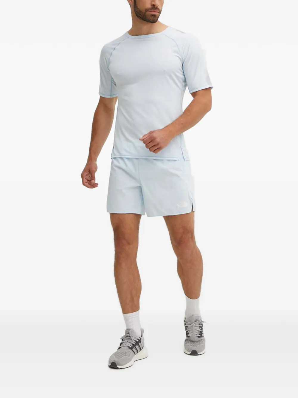 The North Face Shorts met logoprint Blauw