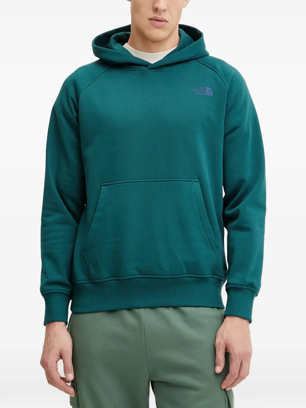 The North Face raglan-sleeve logo-print hoodie