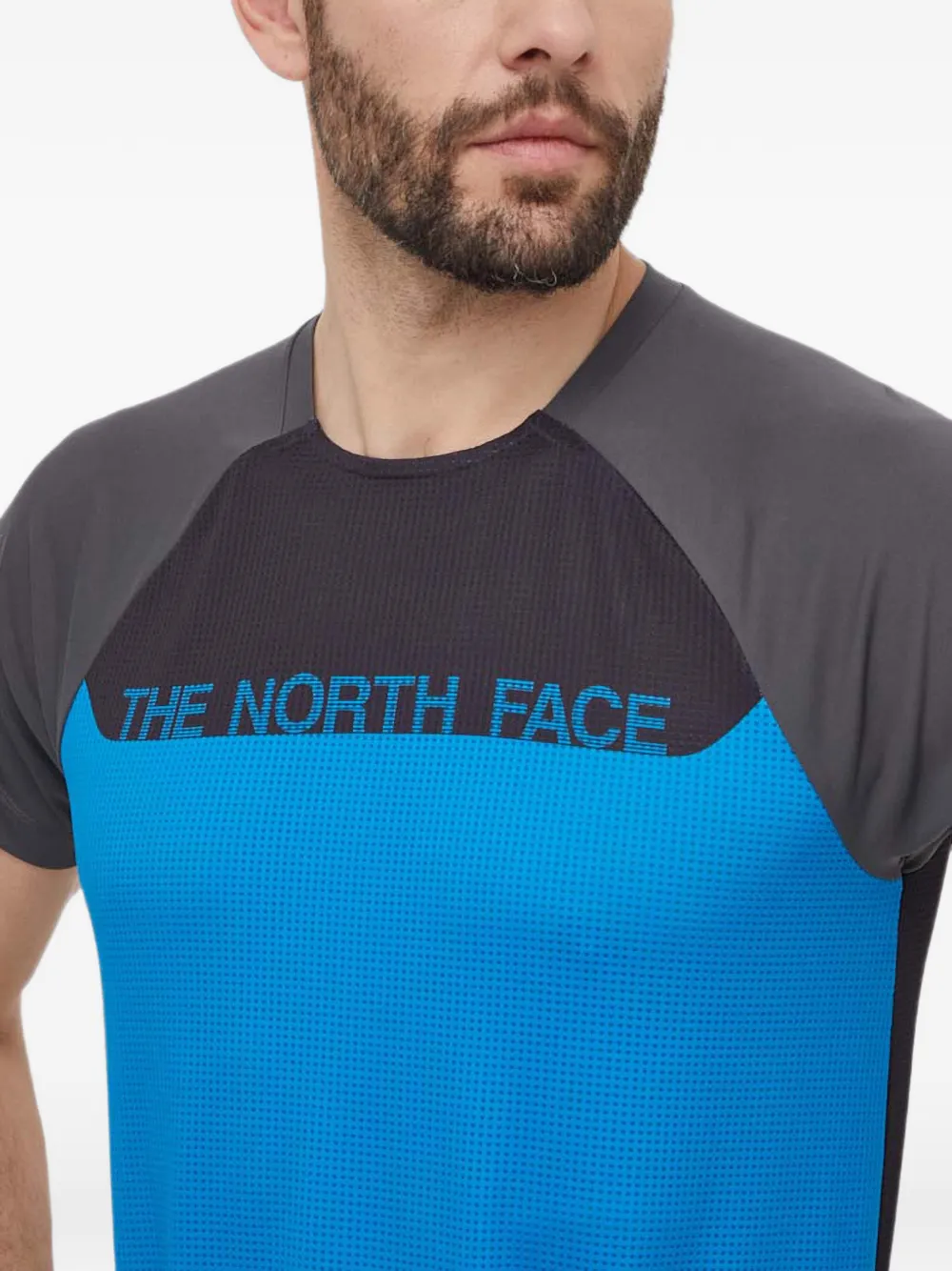 The North Face T-shirt met logoprint Blauw