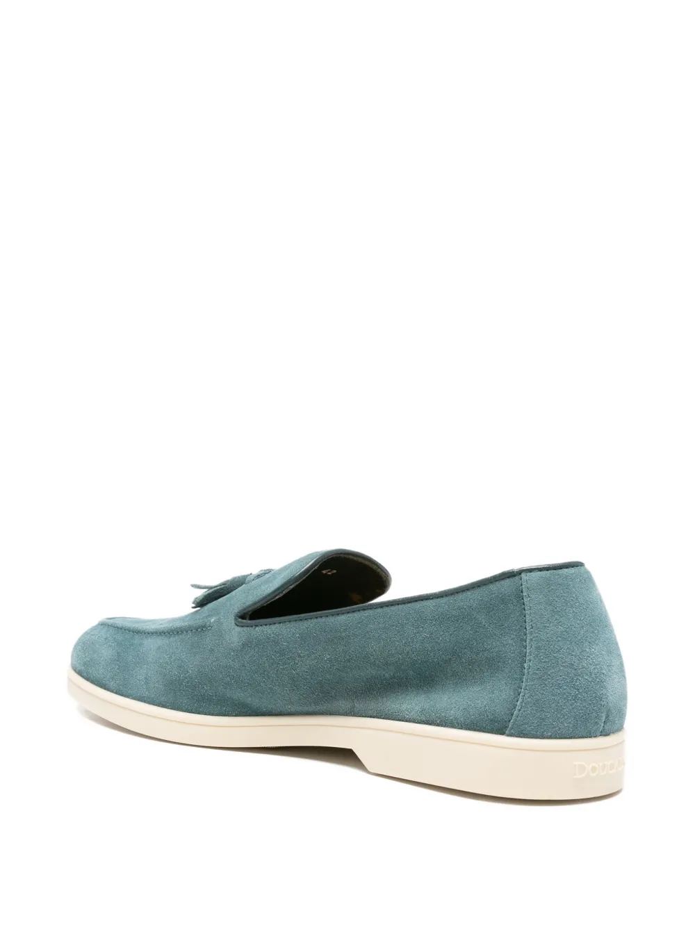 Doucal's tassel-detail suede loafers Blauw