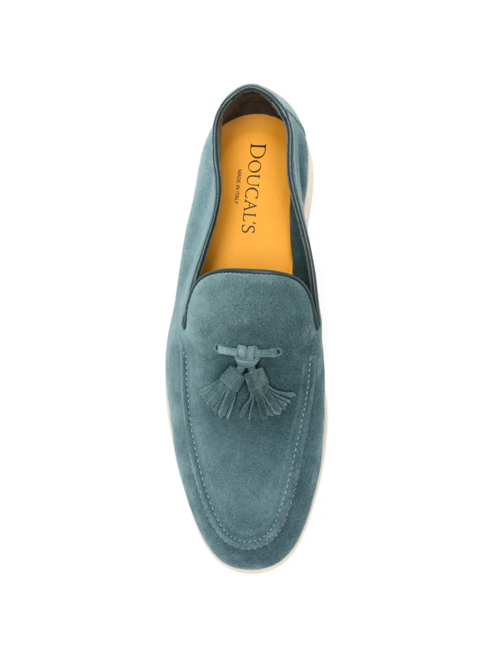 Doucal's tassel-detail suede loafers Blauw