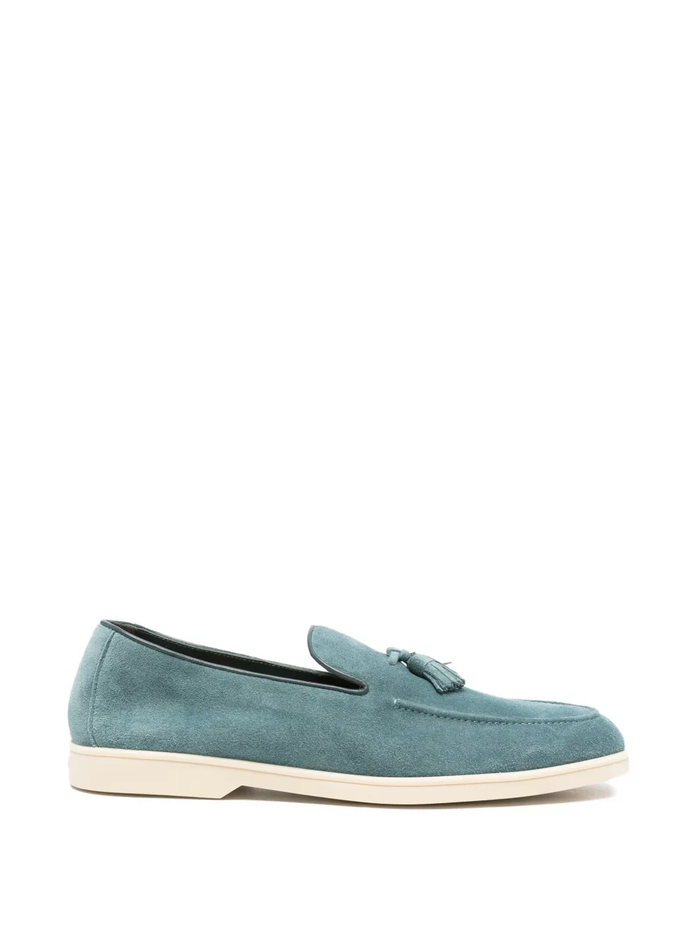Doucal's tassel-detail suede loafers - Blu