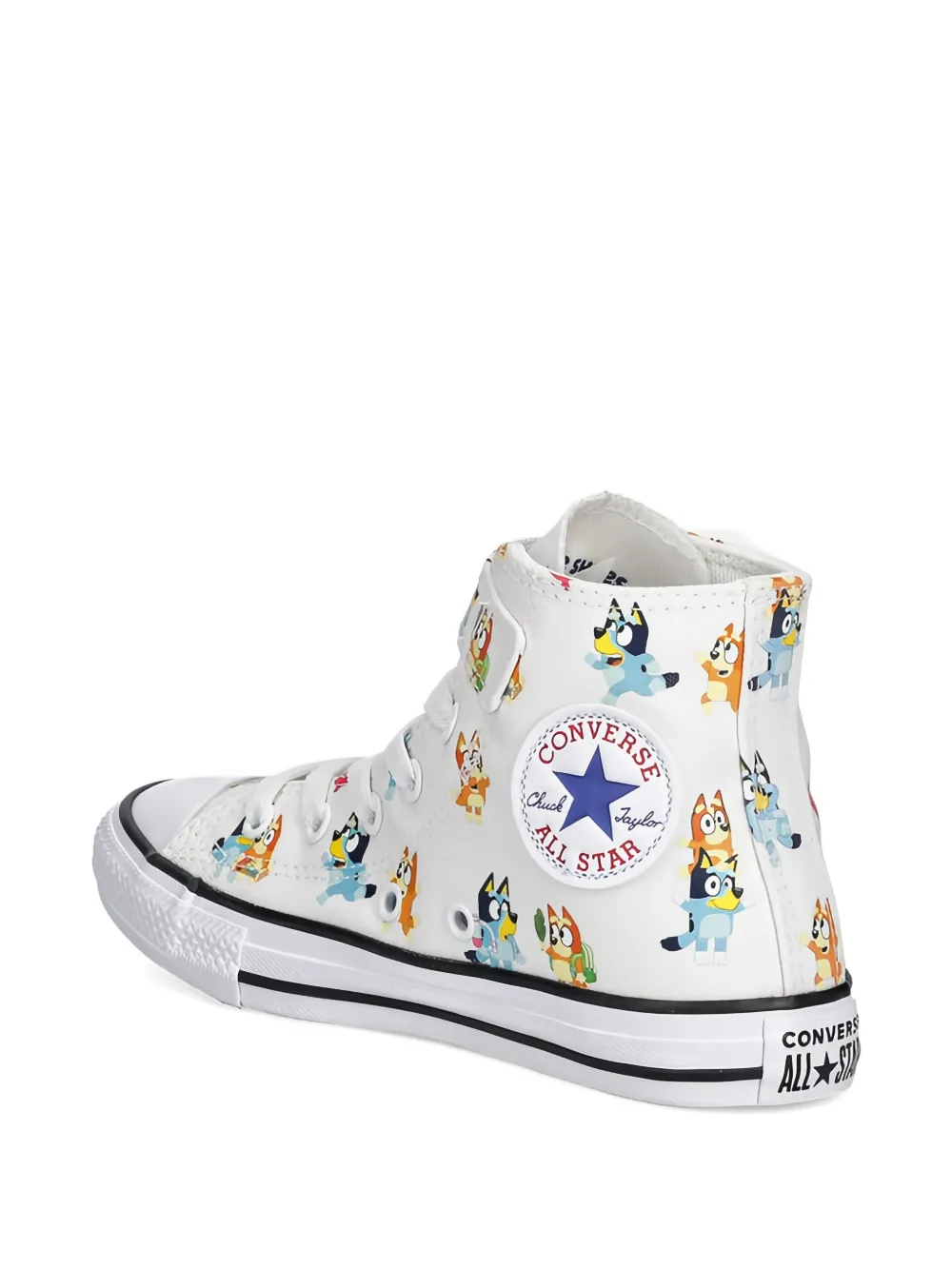 Converse Kids high-top printed sneakers Wit