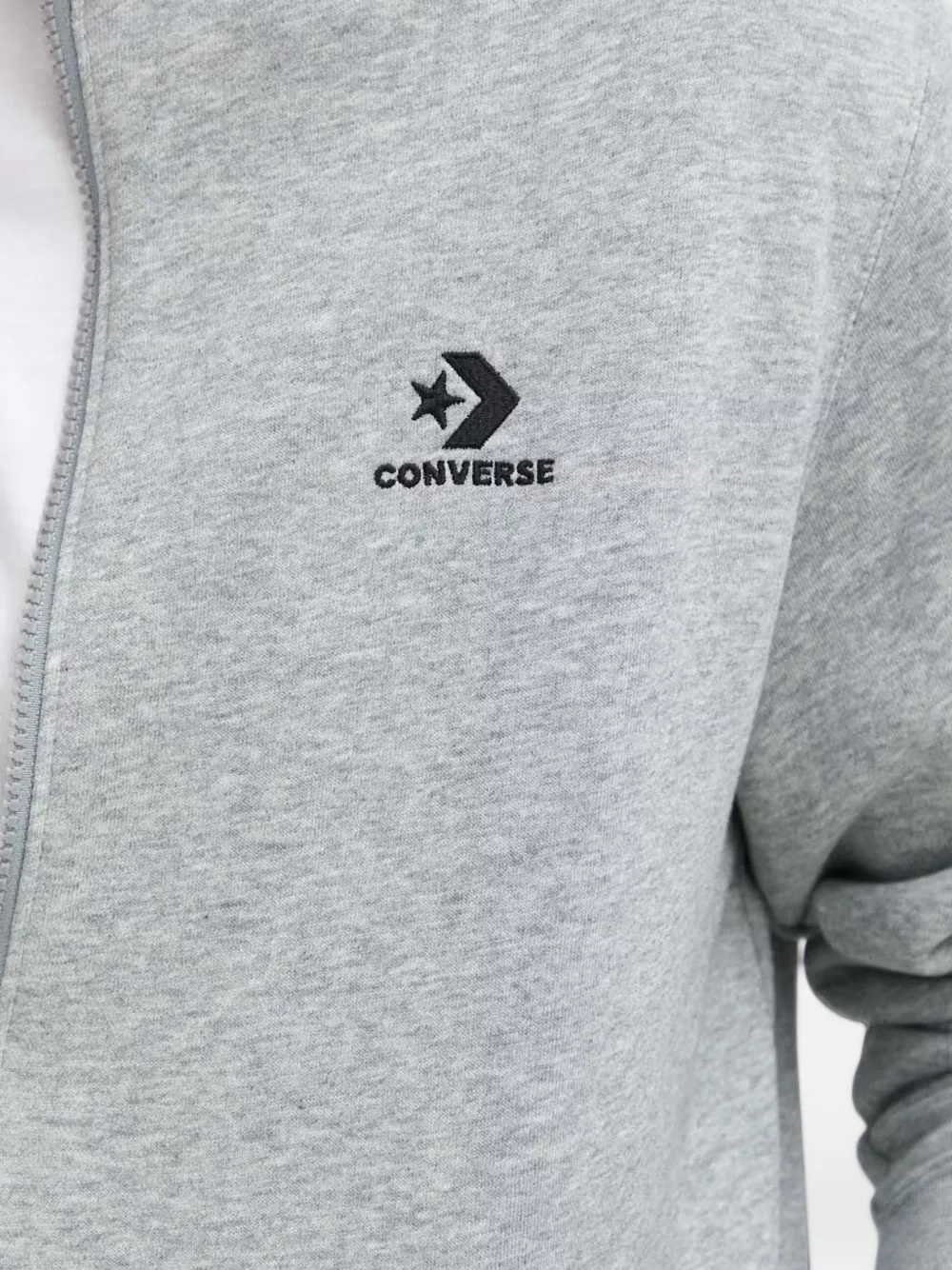 Converse Sweater met rits en capuchon Grijs
