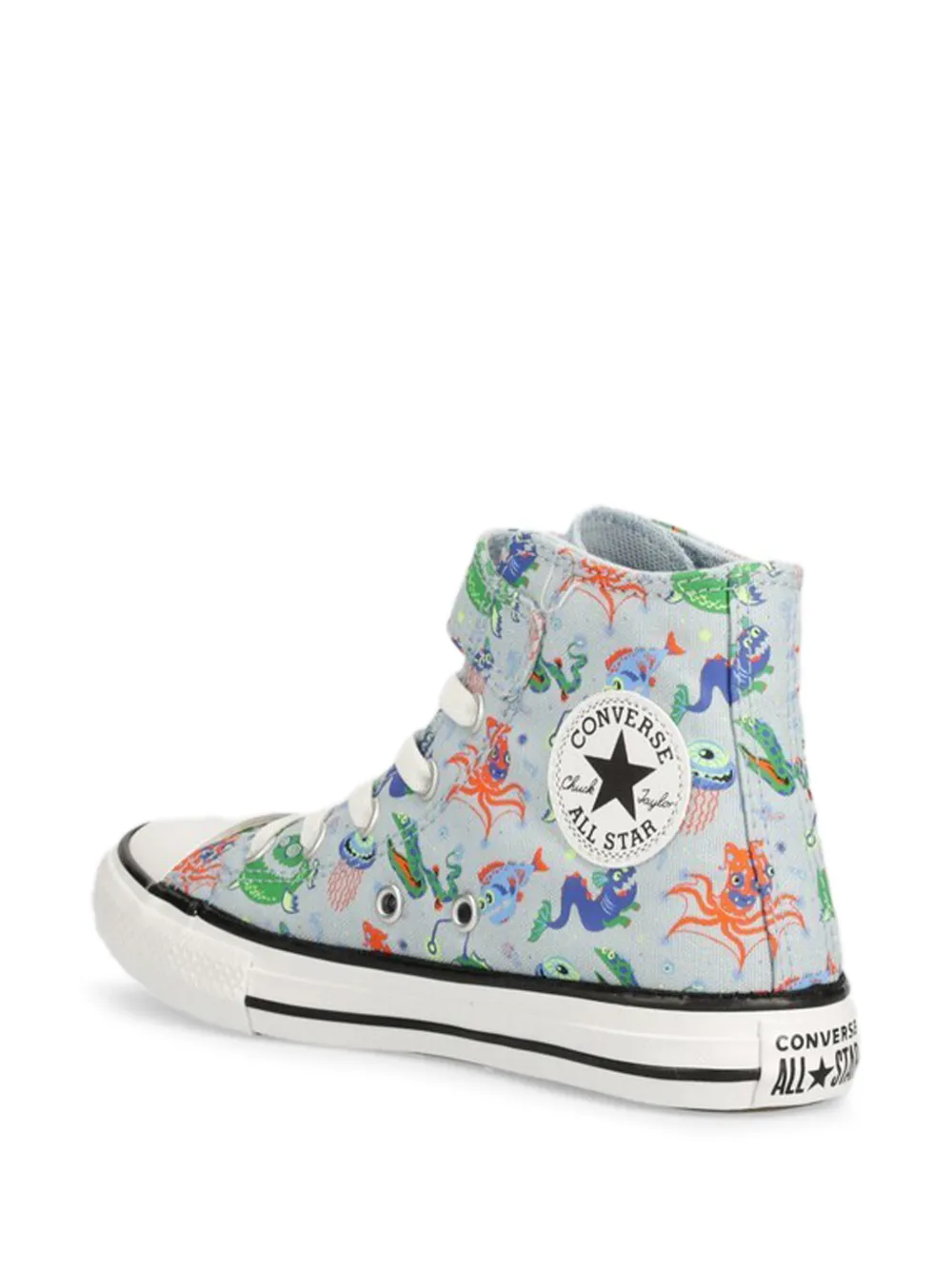 Converse Kids Chuck Taylor All Star 1V print high-top sneakers Blauw