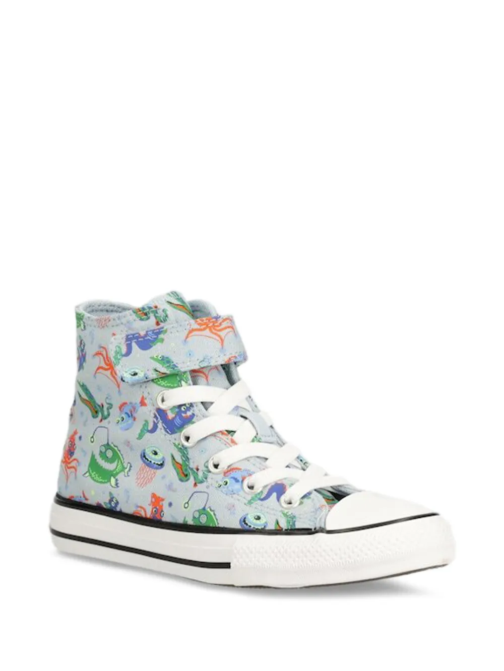 Converse Kids Chuck Taylor All Star 1V print high-top sneakers Blauw