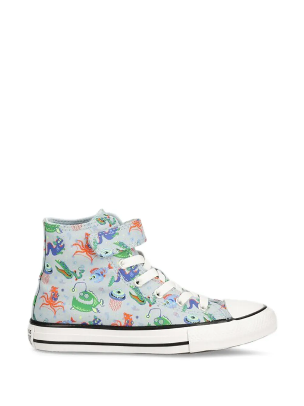 Converse Kids Chuck Taylor All Star 1V print high-top sneakers Blauw