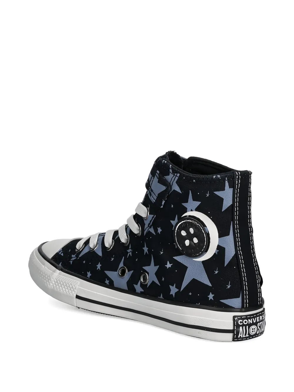 Converse Kids x Coraline star button high-top sneakers Zwart