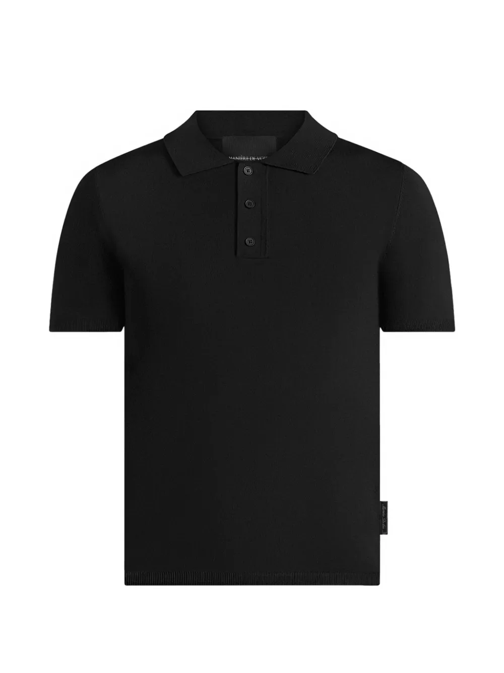 Manière De Voir Bryn ribbed polo shirt - Schwarz