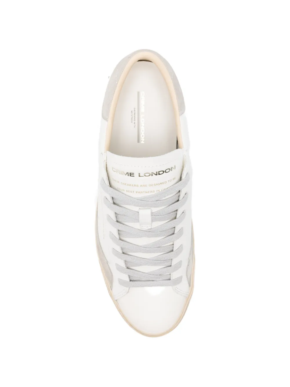 Crime London Distressed 2.0 lace-up sneakers Wit