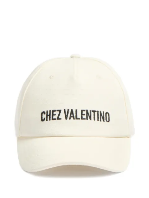 Valentino Garavani Chez Valentino Cotton Baseball Cap With Embroidery