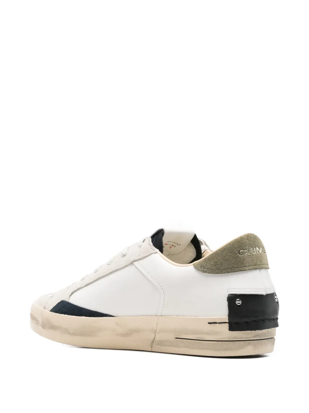 Crime London Sk8 Deluxe lace-up leather sneakers Wit