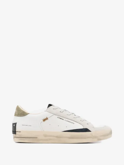Crime London Sk8 Deluxe lace-up leather sneakers