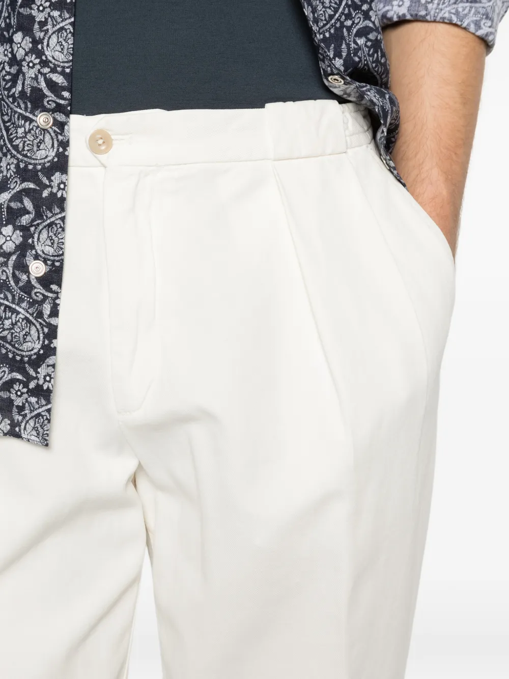 Briglia 1949 Portobello-D geplooide broek Wit