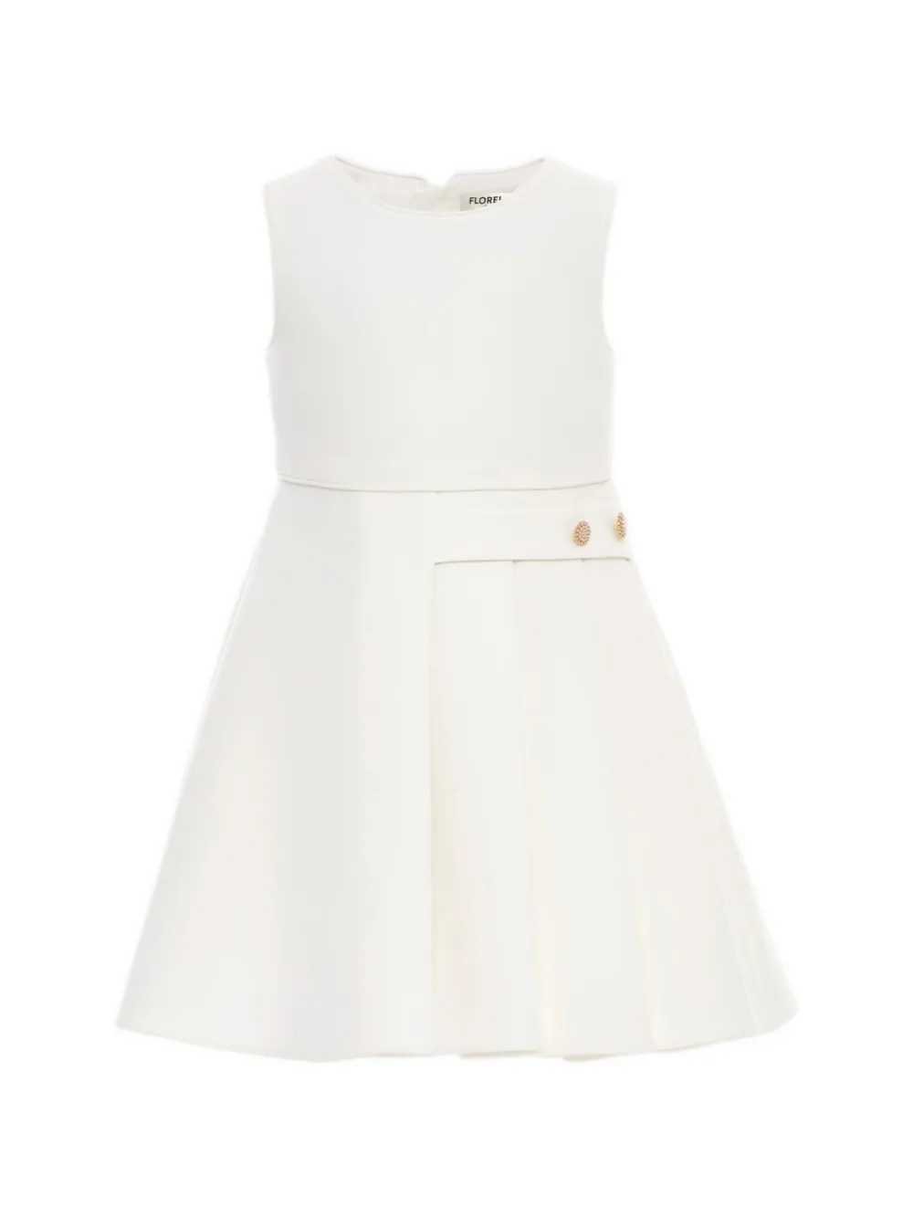 Dress & Fleur Florel Pleated Dress Set - Neutrals 