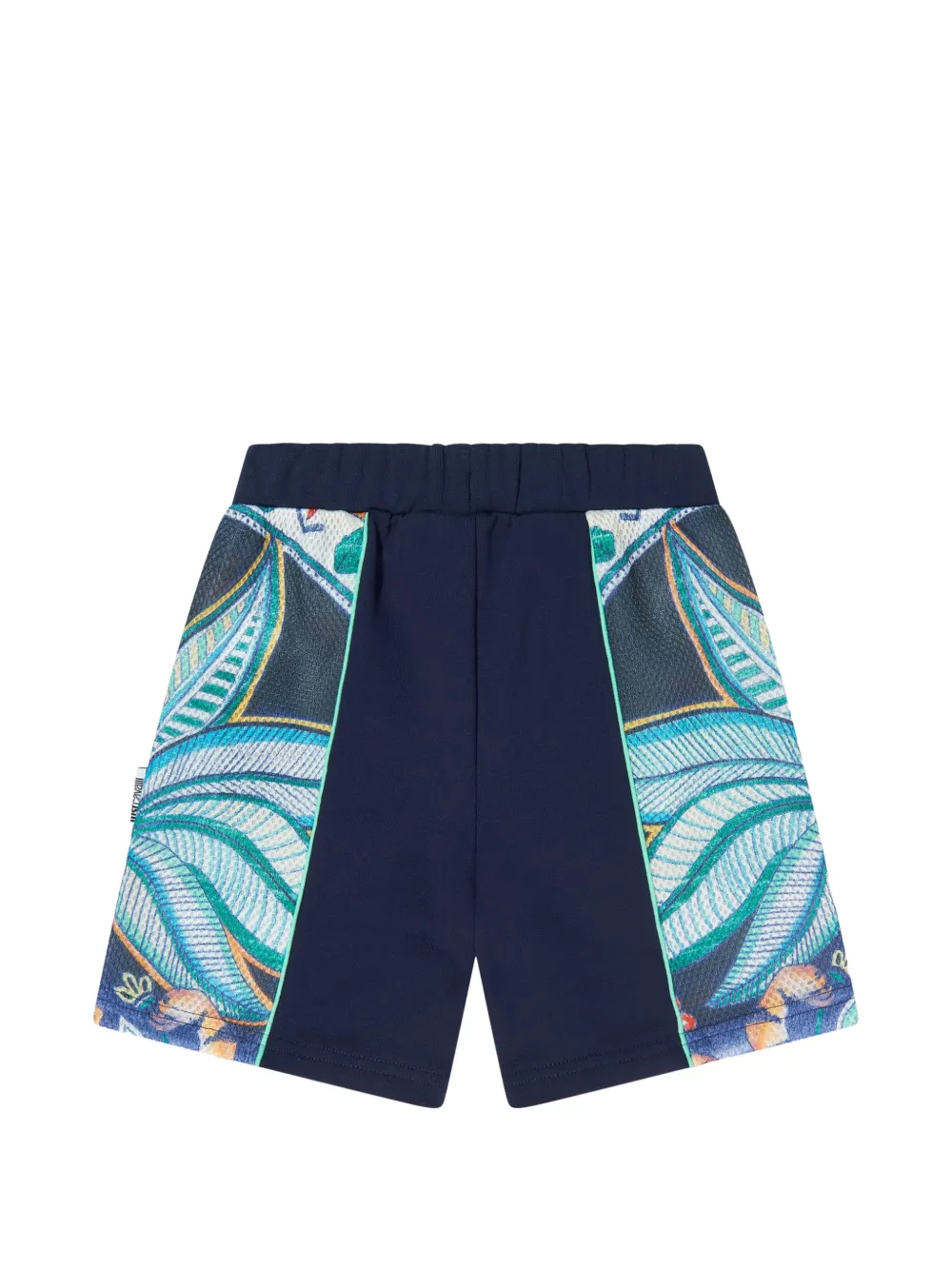 Just Cavalli Kids Shorts met bloemenprint en vlak Blauw
