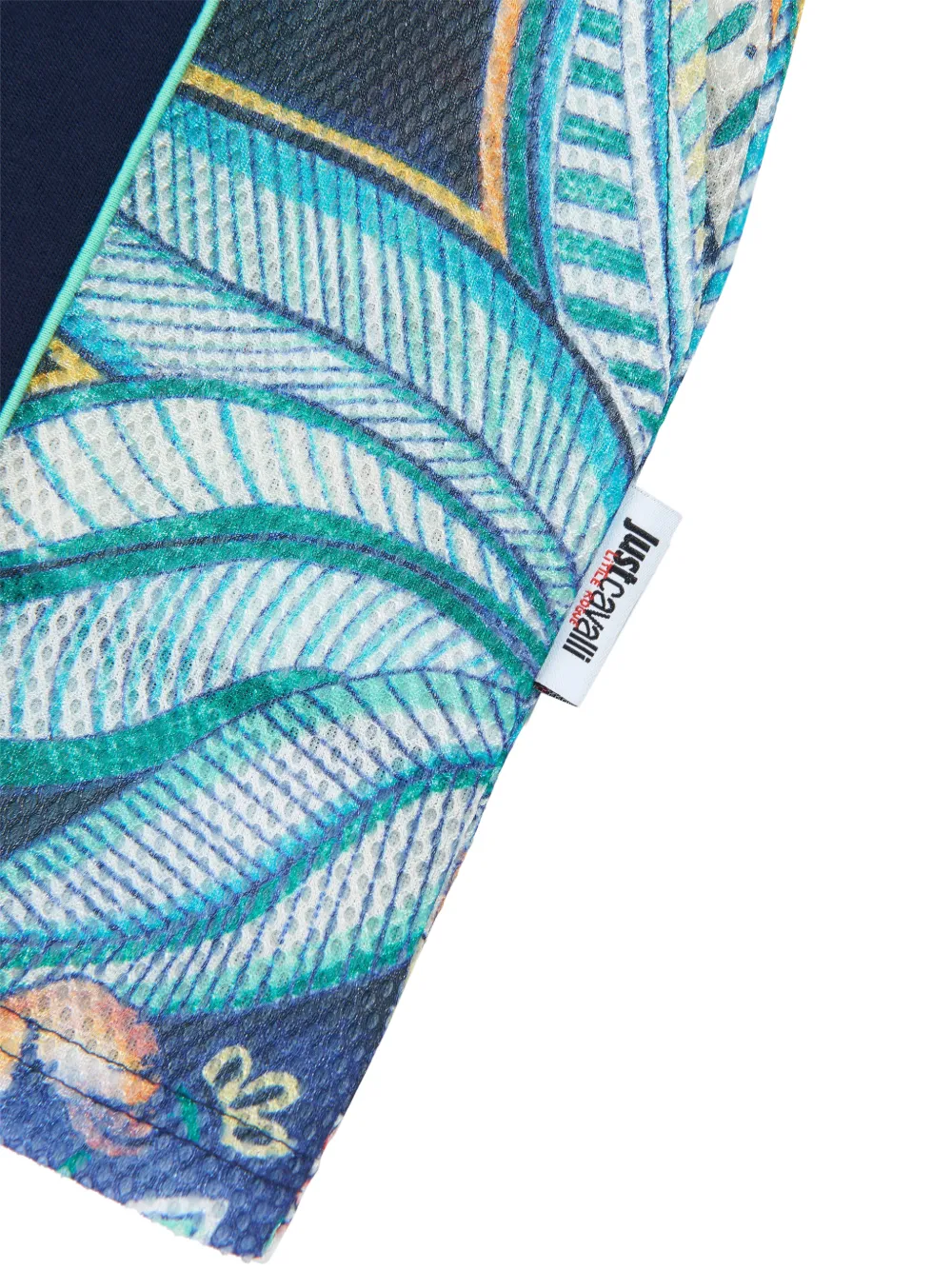 Just Cavalli Kids Shorts met bloemenprint en vlak Blauw