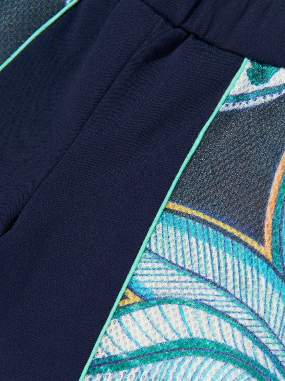 Just Cavalli Kids Shorts met bloemenprint en vlak Blauw