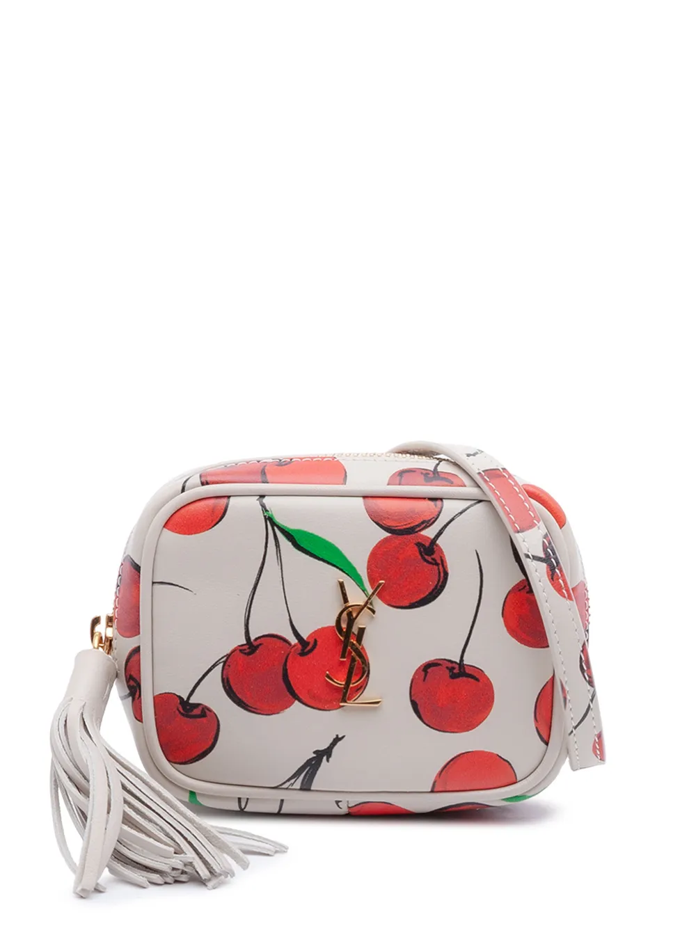 Saint Laurent Pre-Owned 2020 Baby Calfskin Monogram Cherry Printed Lou Camera Bag crossbody bag - Rosso