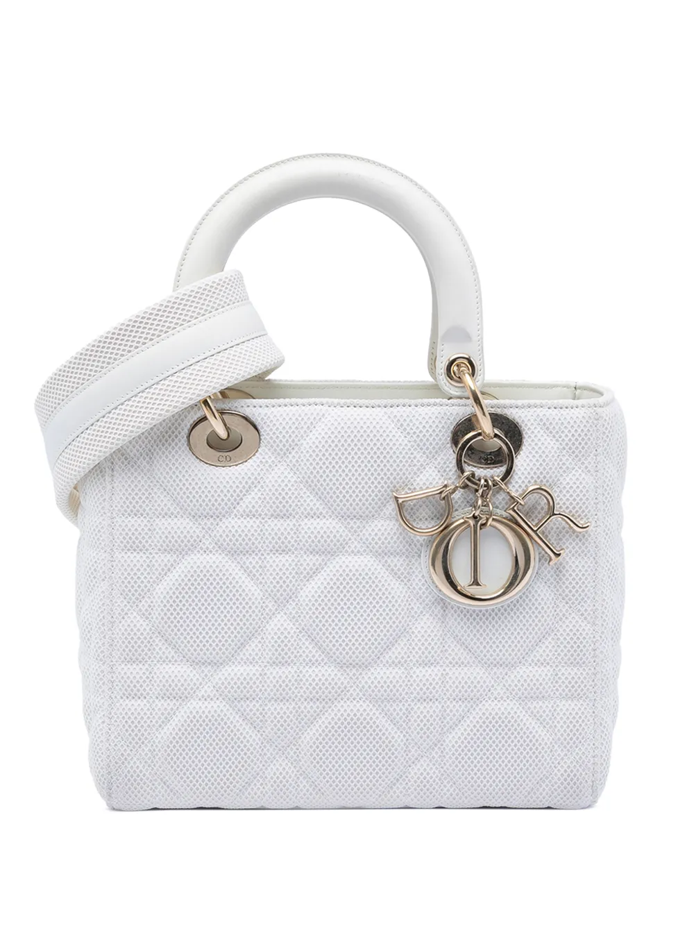 Christian Dior Pre-Owned 2021 Medium Mesh Cannage Lady Dior satchel - Weiß