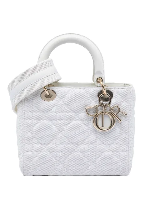 Christian Dior Pre-Owned bolsa satchel Cannage Lady Dior mediana 2021