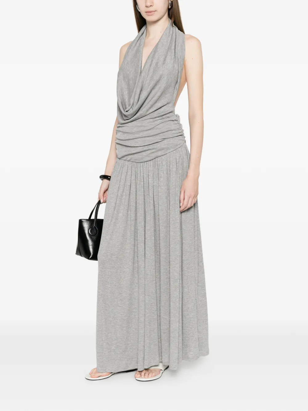  Aya Muse Gathered Maxi Skirt - Grey 