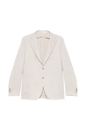 Lardini Patterned Button Blazer | Neutrals | FARFETCH AO