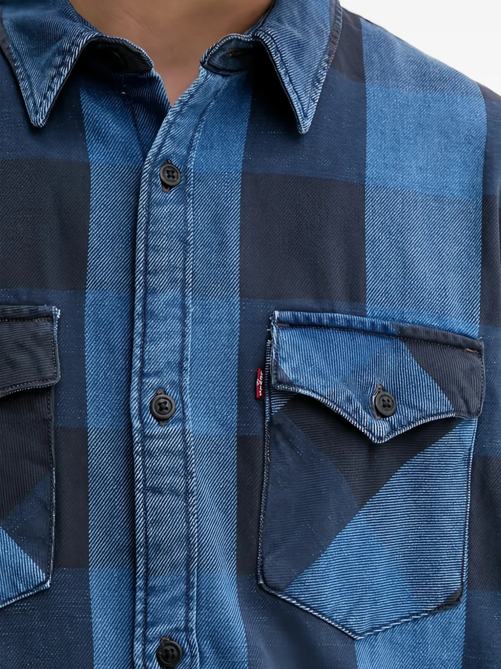 Levi's Geruit overhemd met borstzak Blauw