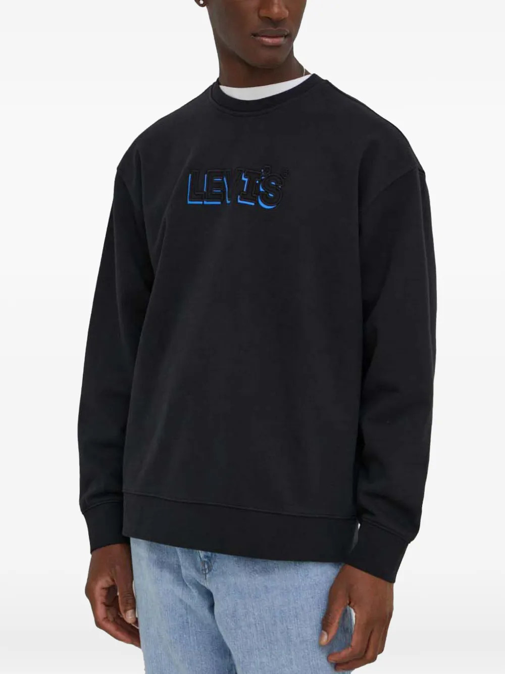 Levi's Logo-detail Crew Neck Sweatshirt In Black