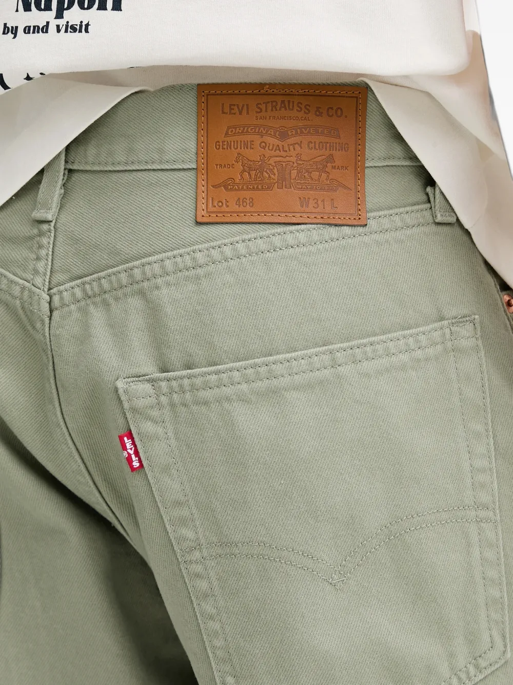 Levi's 468 shorts met zak met riemlussen Groen