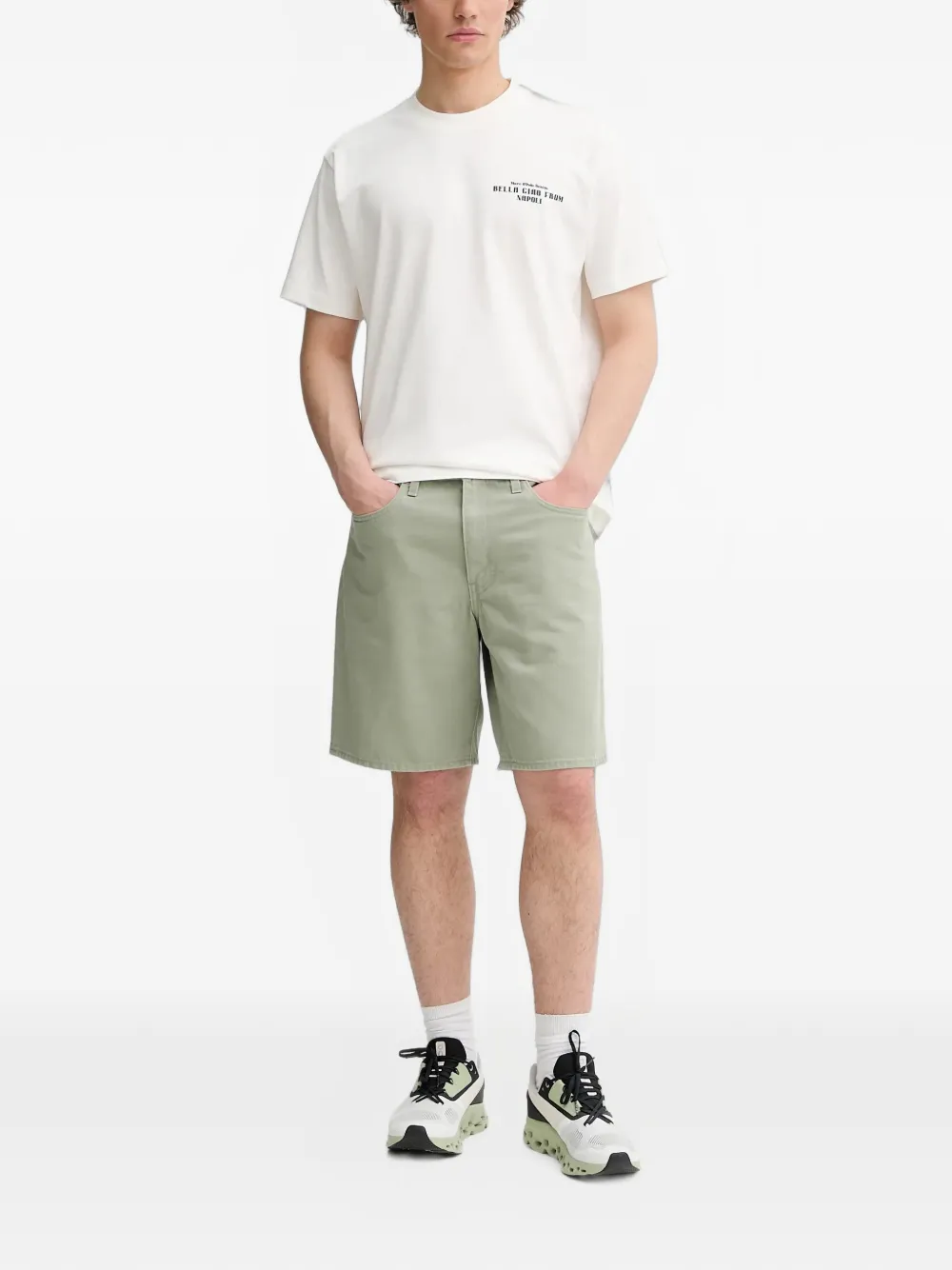 Levi's 468 shorts met zak met riemlussen Groen