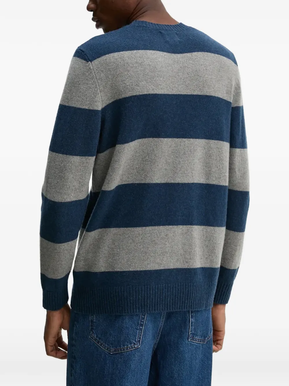 Levi's Original Housemark striped logo-patch sweater Blauw
