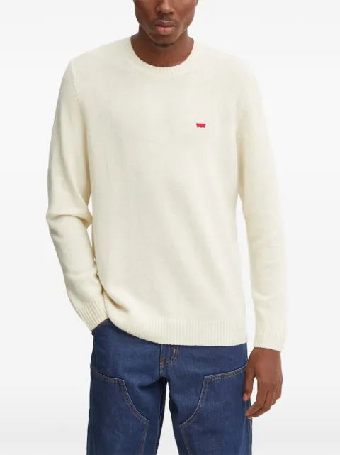 Levi's logo-embroidery crew-neck jumper