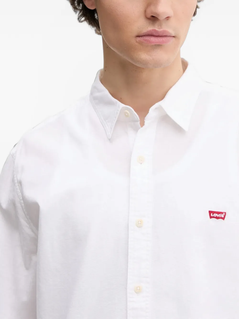Levi's Battery Housemark slim fit shirt Wit