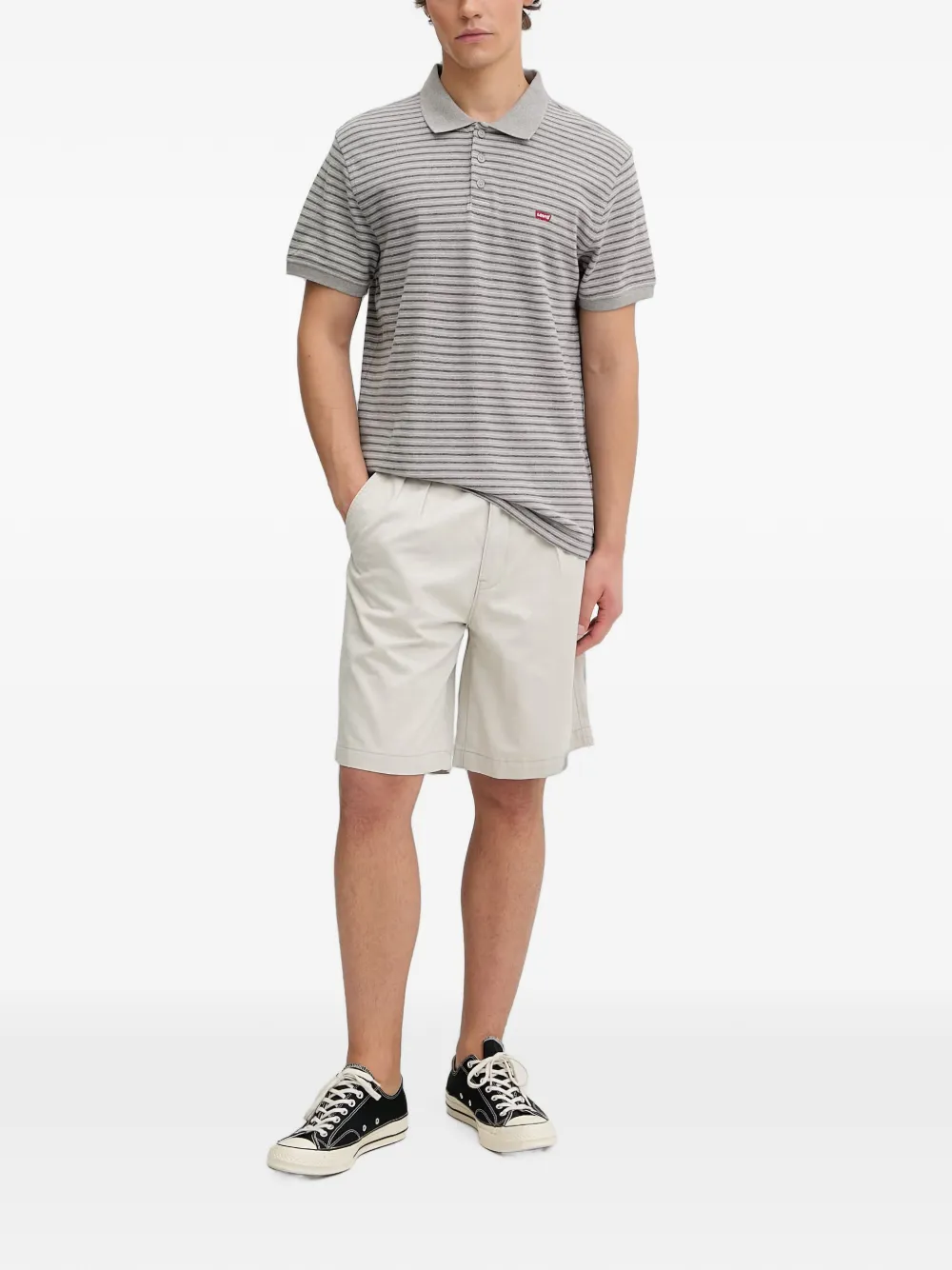 Levi's Geplooide shorts met knopen Wit