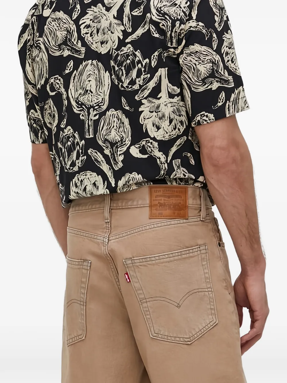 Levi's Bermuda shorts met riemlussen Beige