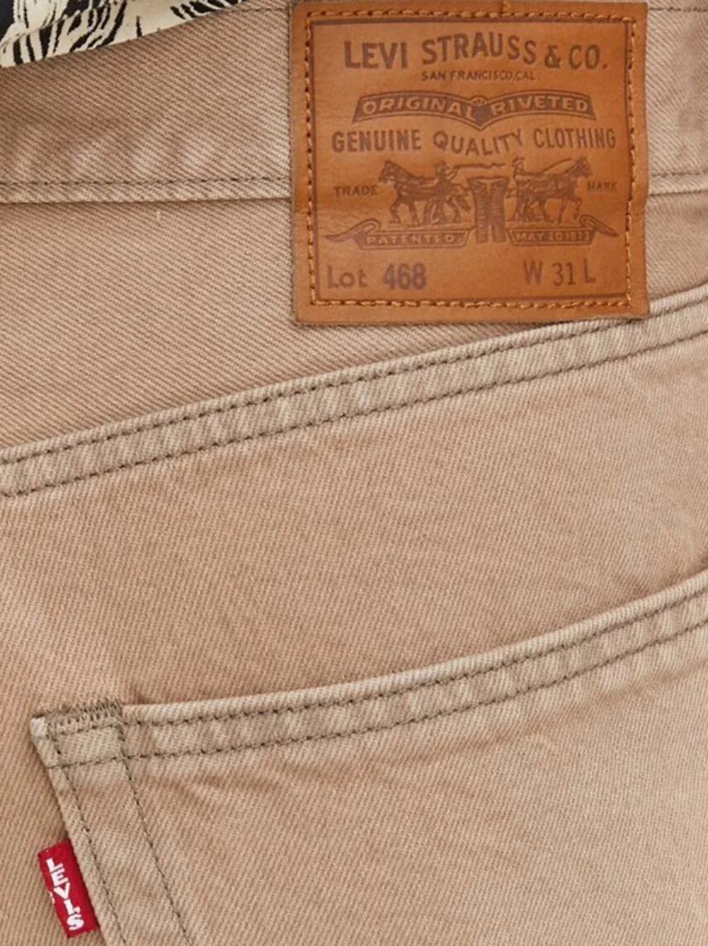 Levi's Bermuda shorts met riemlussen Beige