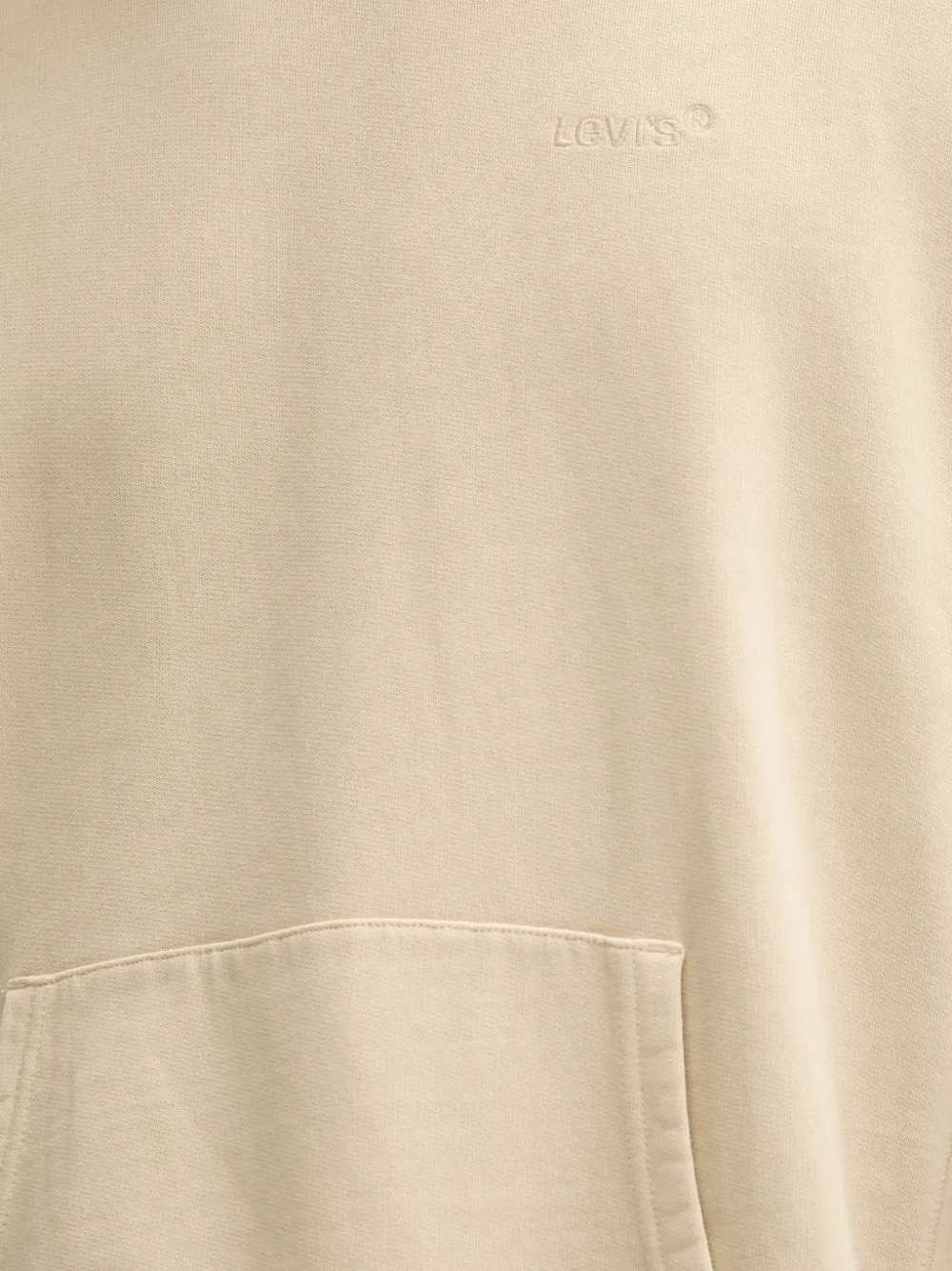 Levi's logo-embroidered hoodie Beige