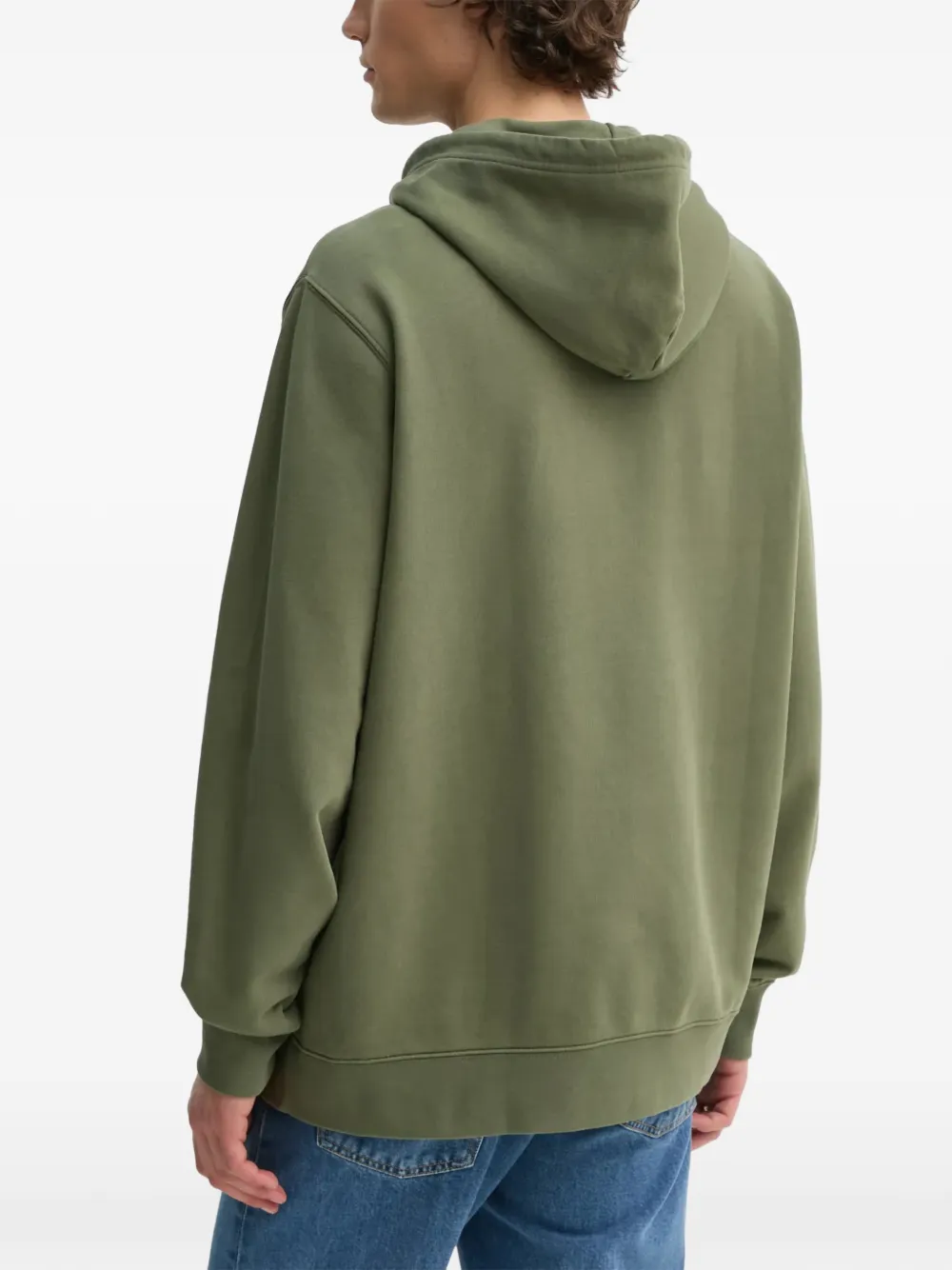 Levi's logo-patch drawstring hoodie Groen