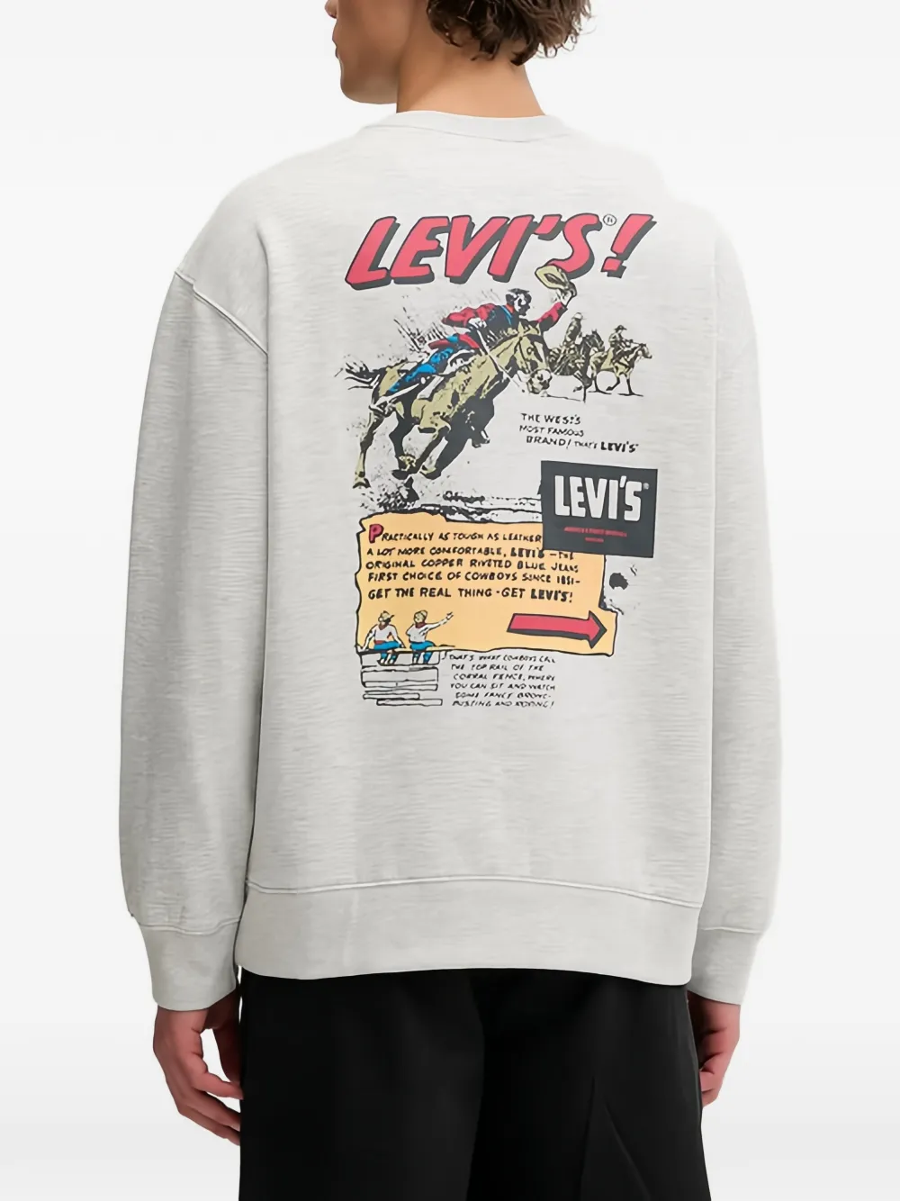 Levi's Sweater met print Grijs