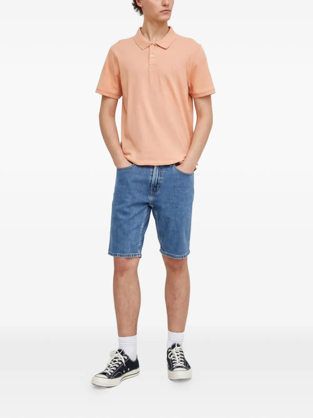 Levi's Slim-fit poloshirt Oranje