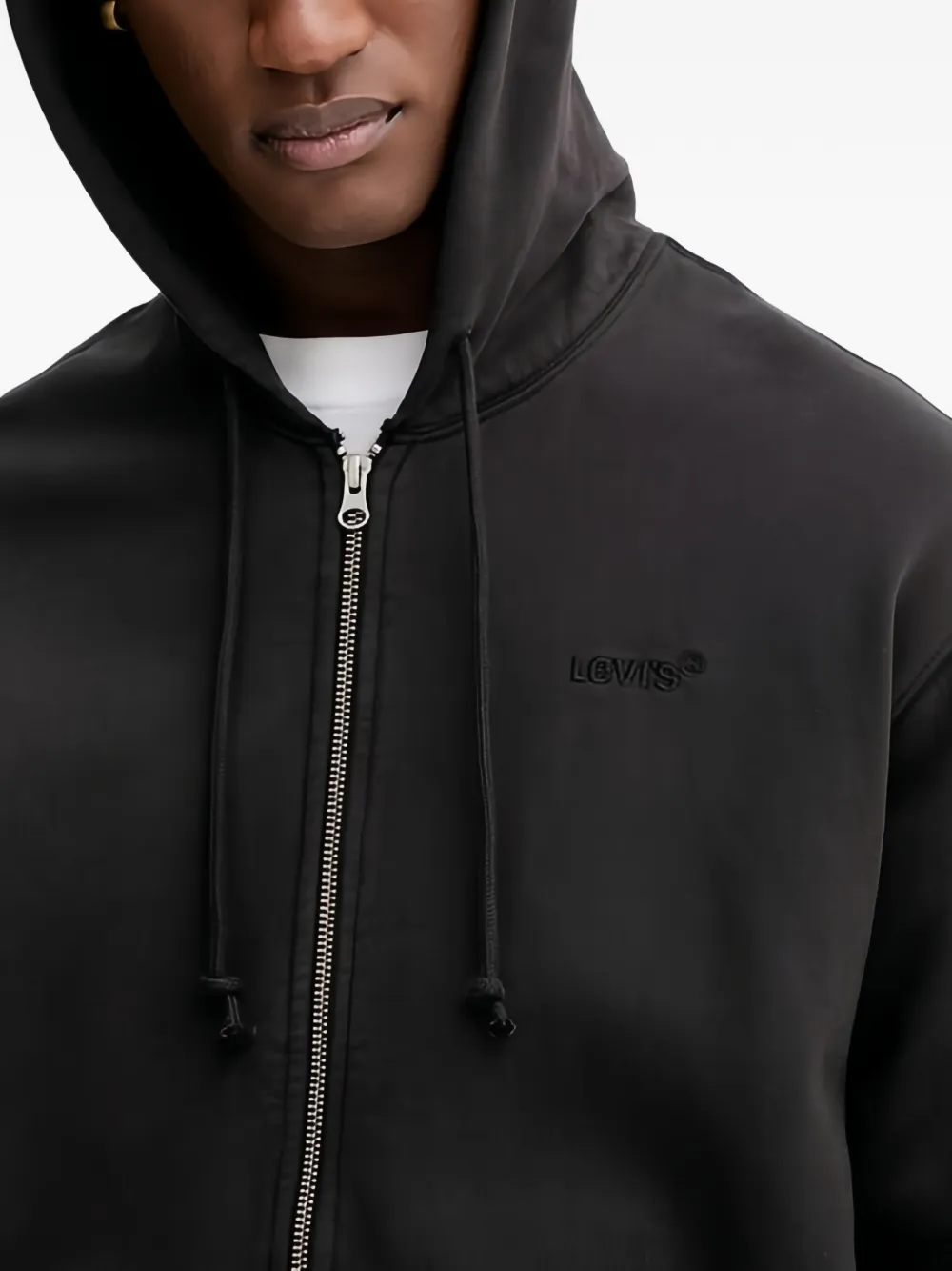 Levi's Hoodie met logodetail Zwart