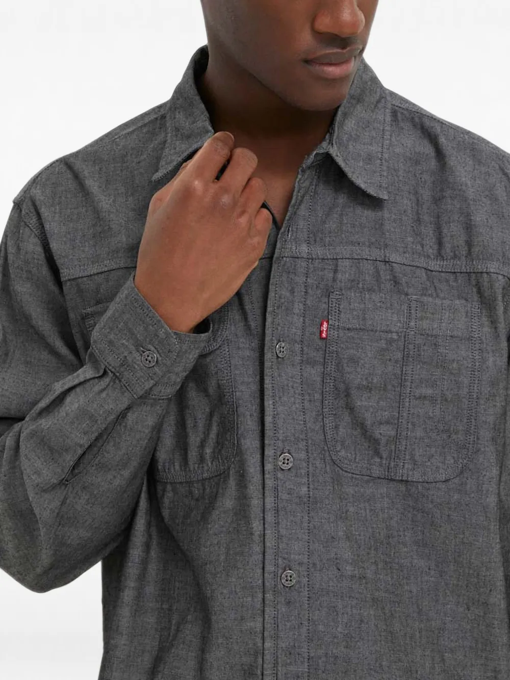 Levi's Auburn denim overhemd met knopen Grijs