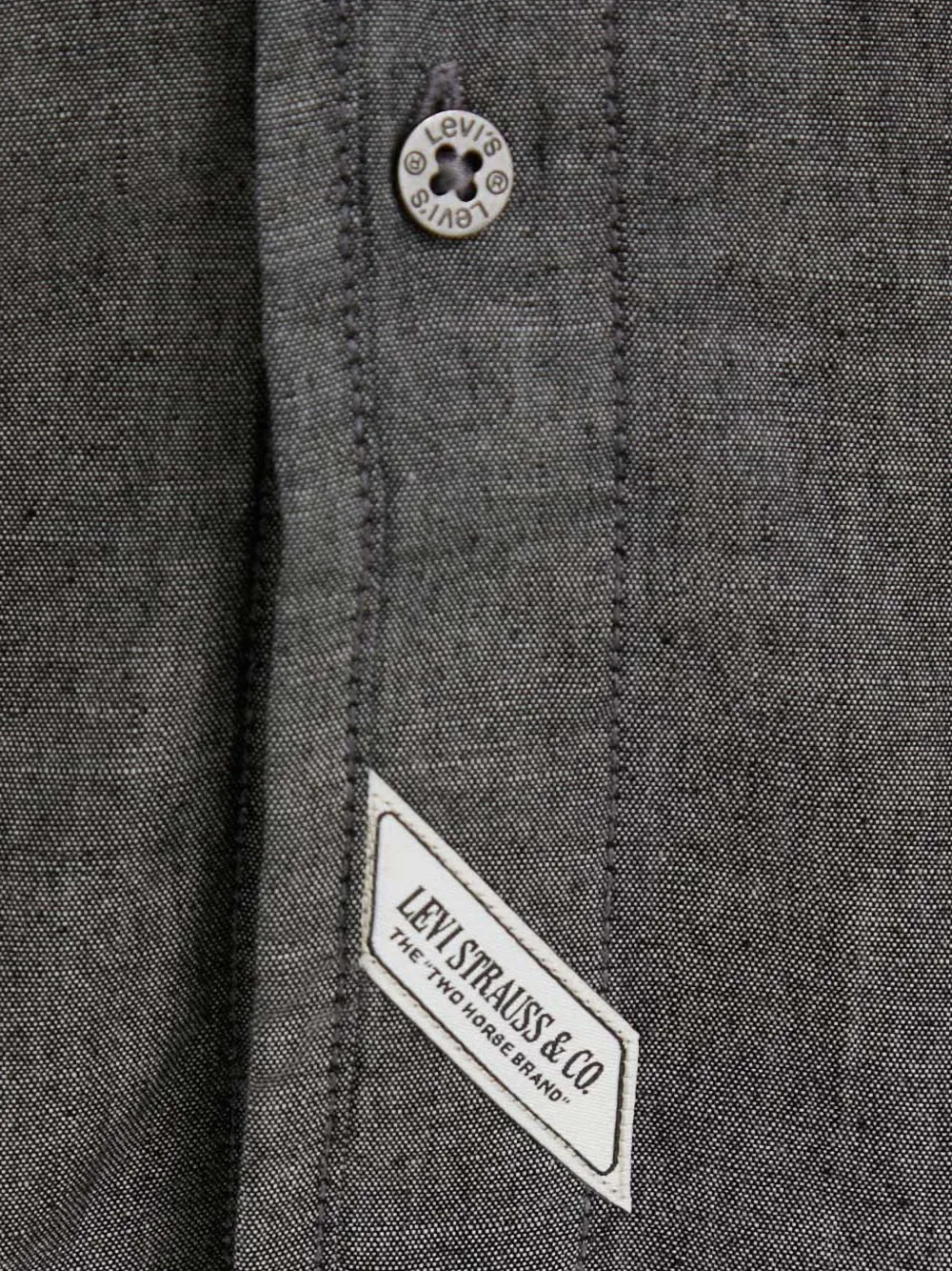 Levi's Auburn denim overhemd met knopen Grijs